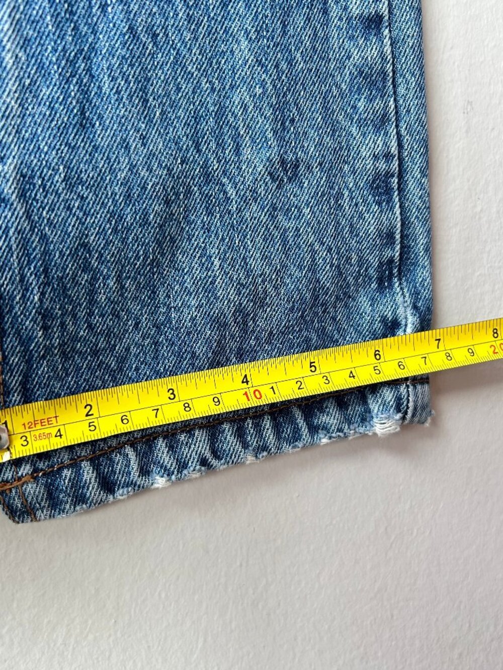 SER.O.YA LAFAYETTE Slim Straight Leg Low Tide Jeans Size W24 L34 Slit Hem - Picture 15 of 15